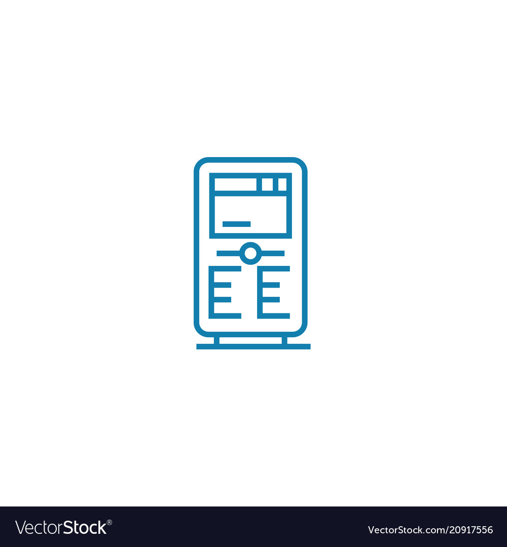 Microchip linear icon concept line