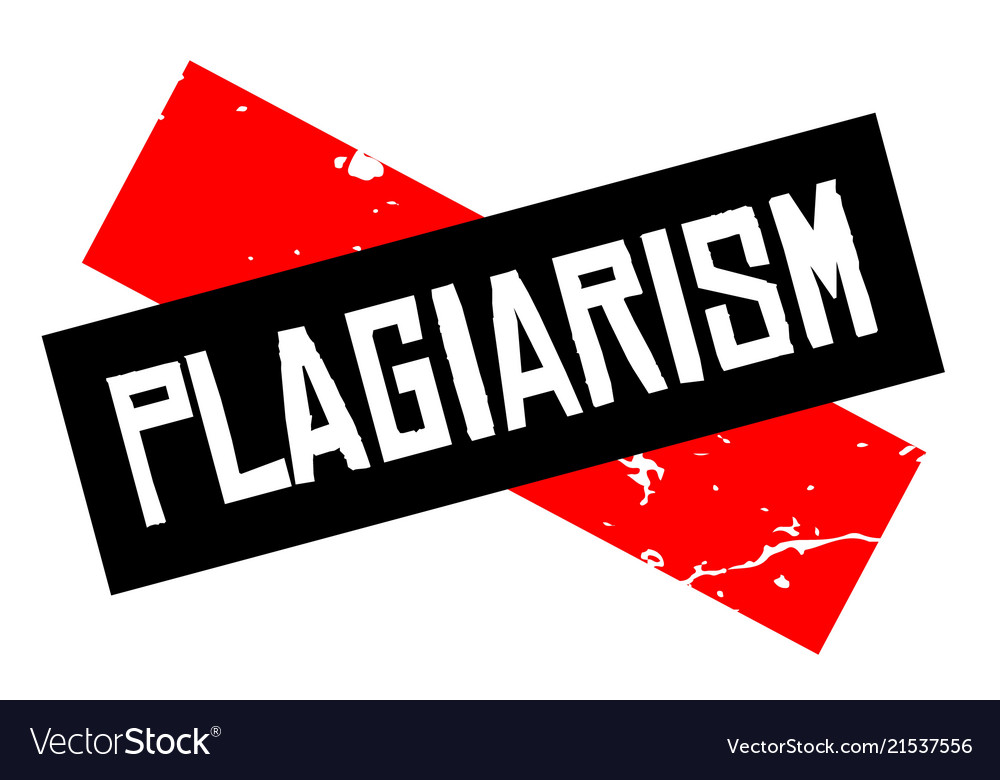 Plagiarism Attention Sign Royalty Free Vector Image