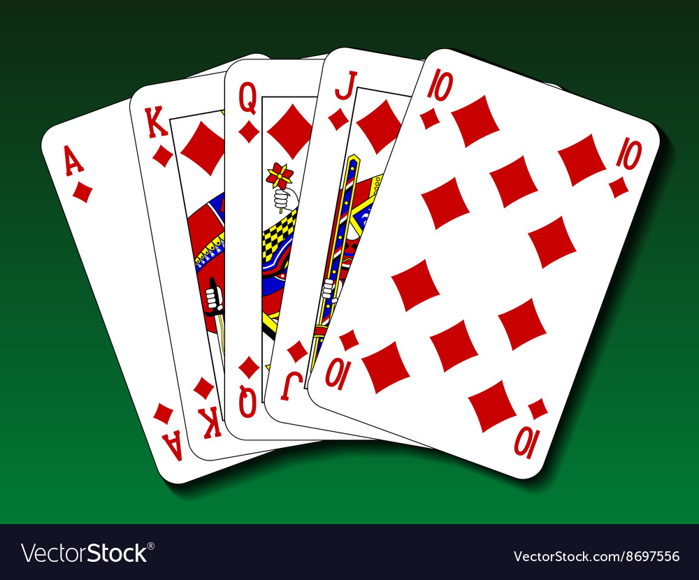 Royal Flush Poker Hand Clip Art