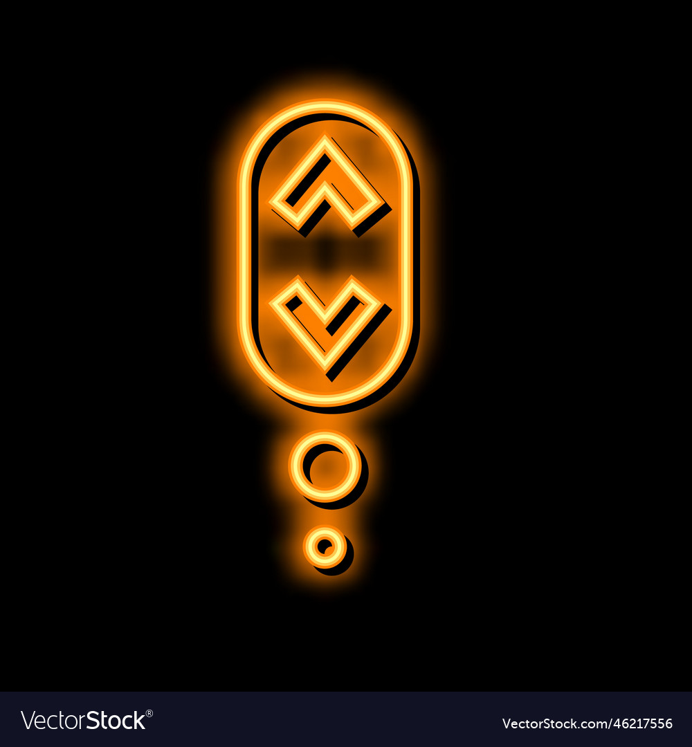 Scroll Symbol Neon Glow Icon Royalty Free Vector Image 9381