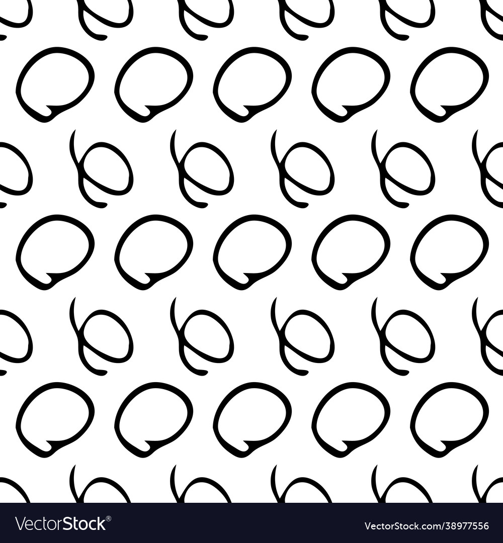 Seamless pattern with sketch circles shape Vector Image Seamless pattern with sketch circles shape