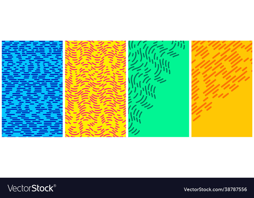 Set horizontal different colorful patterns vector image Set horizontal different colorful patterns