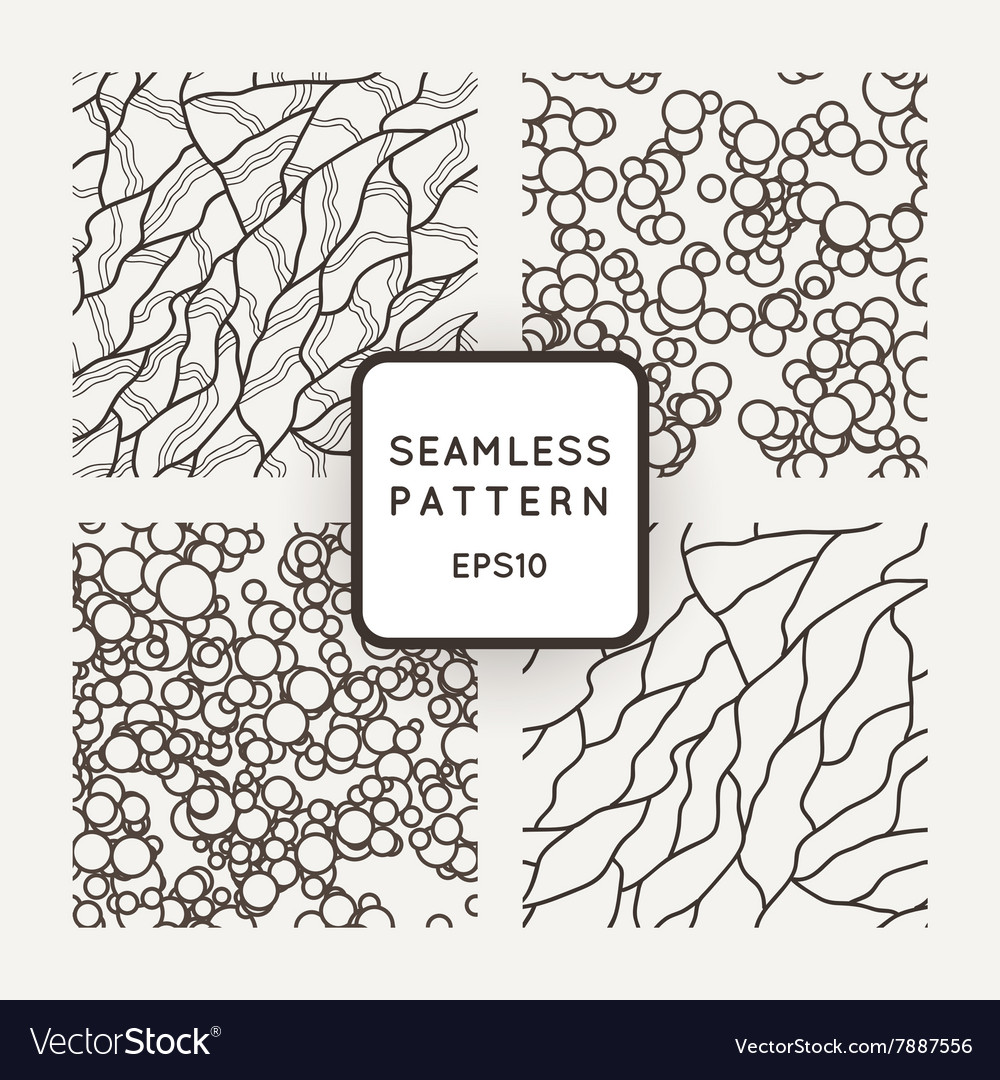 Set of seamless patterns in the style