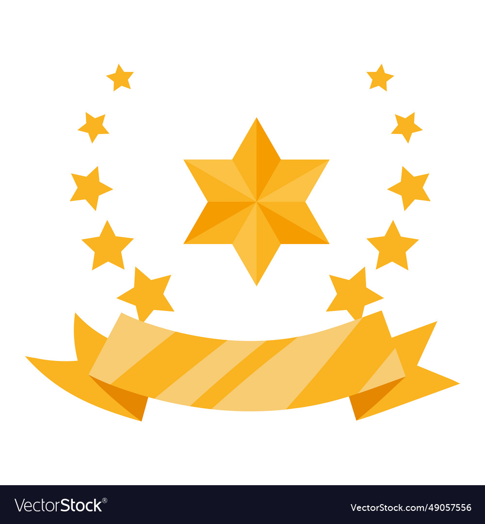 Star and ribbon trophy design Royalty Free Vector Image