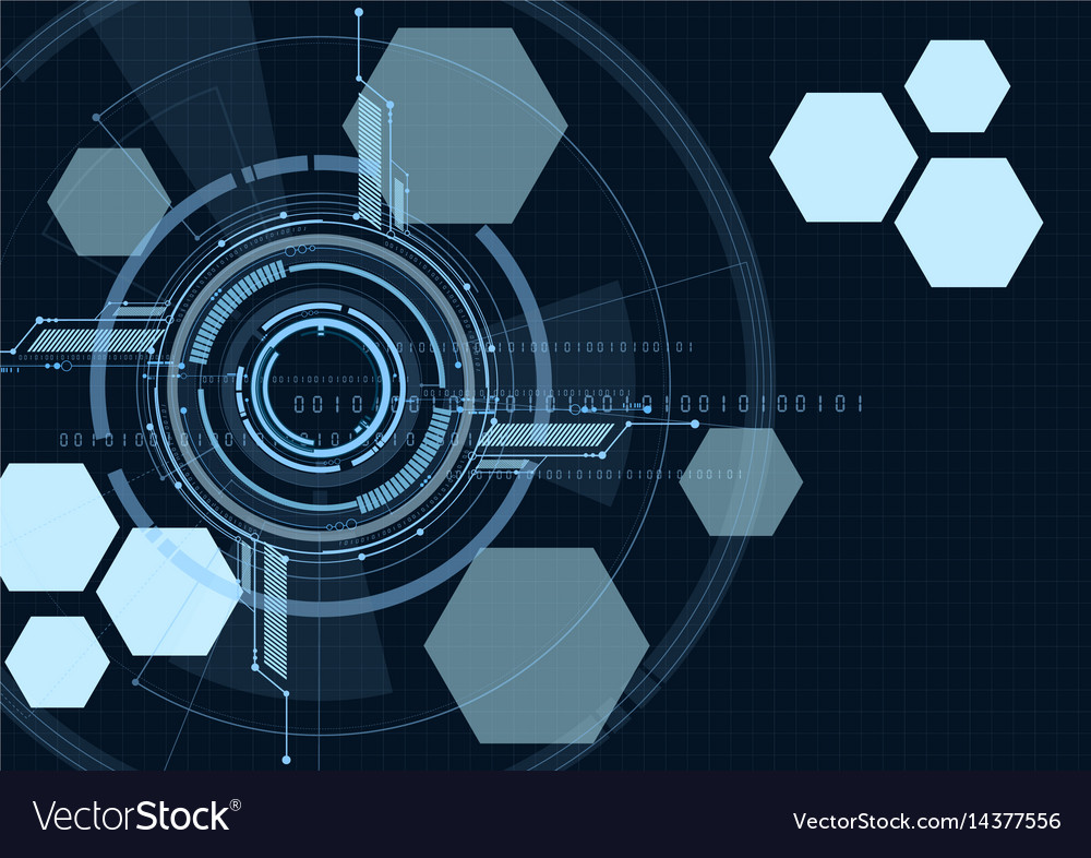 Technological Hexagon Display