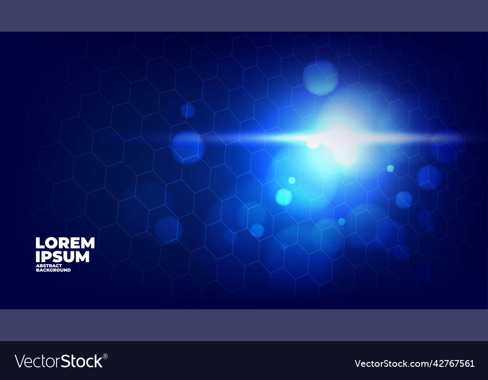Abstract blue hexagon pattern background vector image Abstract blue hexagon pattern background