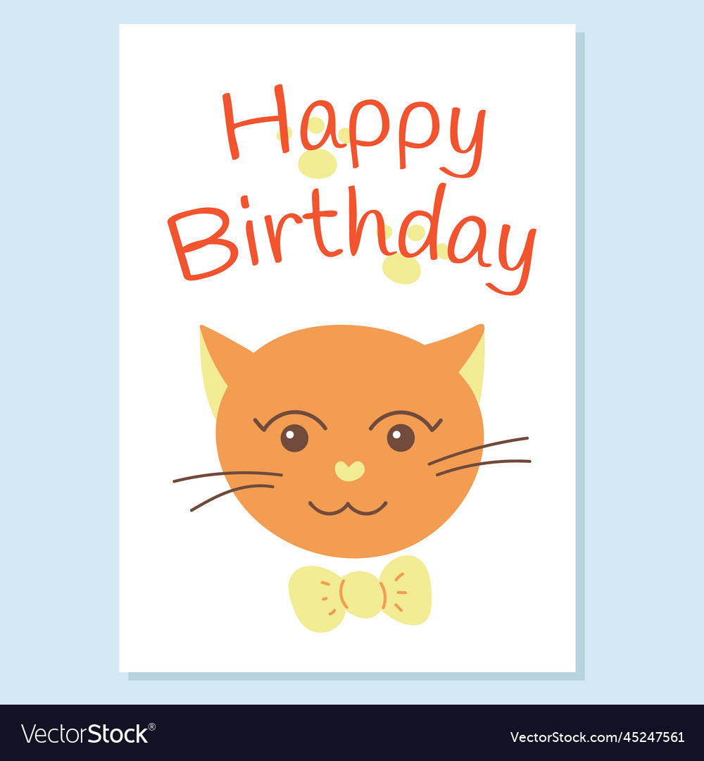 Birthday greeting card children Royalty Free Vector Image