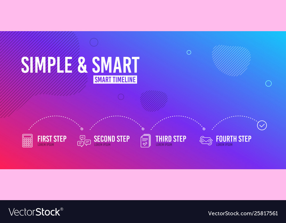 Calculator handout and chat messages icons set vector image Calculator handout and chat messages icons set