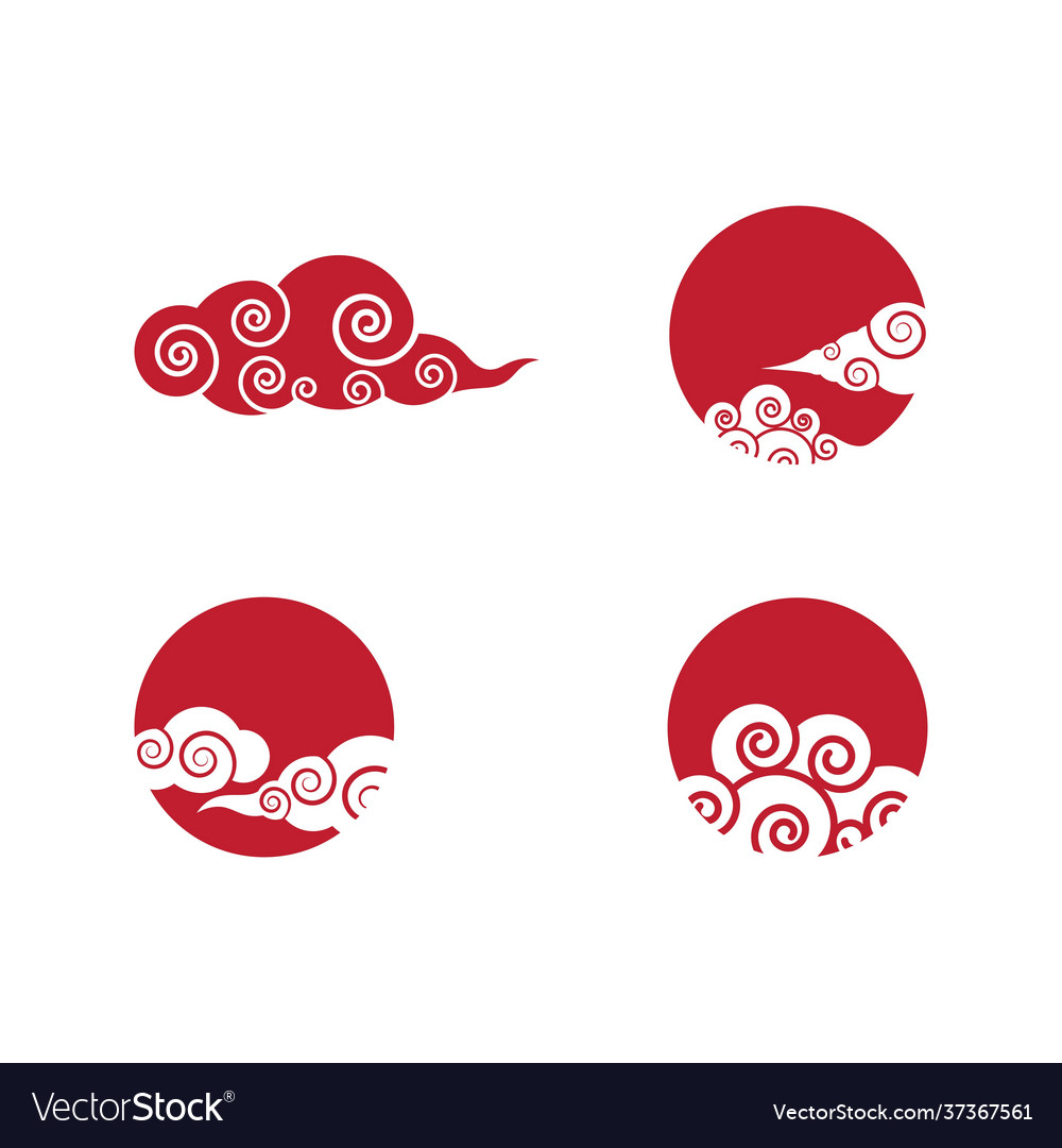 Chinese clouds Royalty Free Vector Image - VectorStock