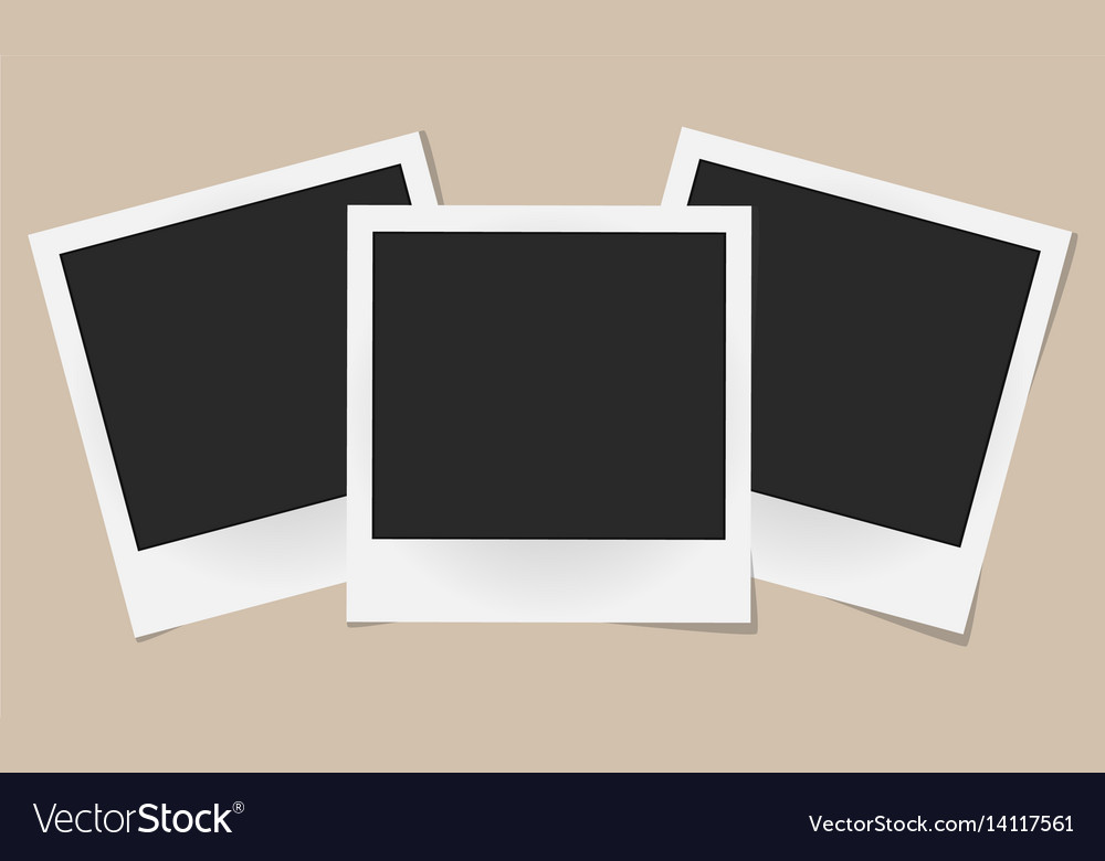 Collage of realistic photo frames isolated Vector Image