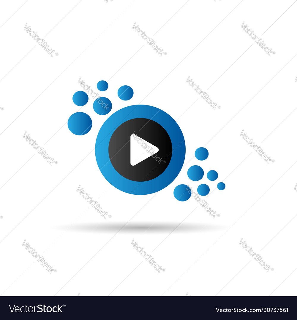 Cute eye cartoon logo design template company Vector Image