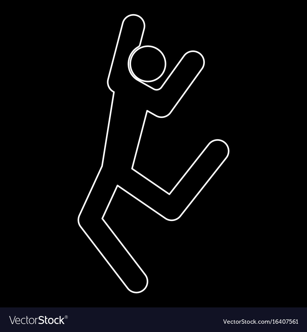 Dancer stick white color path icon