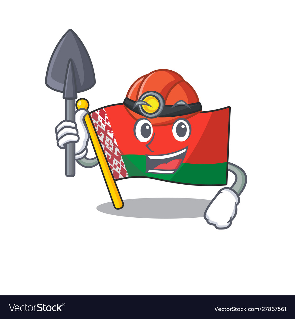 Flaggenbelarus isoliert mit Bergkarikatur Vector Image Flaggenbelarus isoliert mit Bergkarikatur