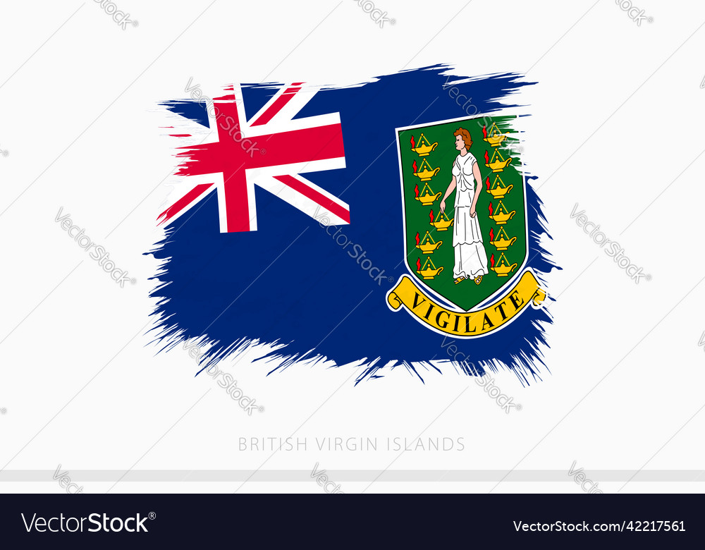 Grunge flag of british virgin islands abstract