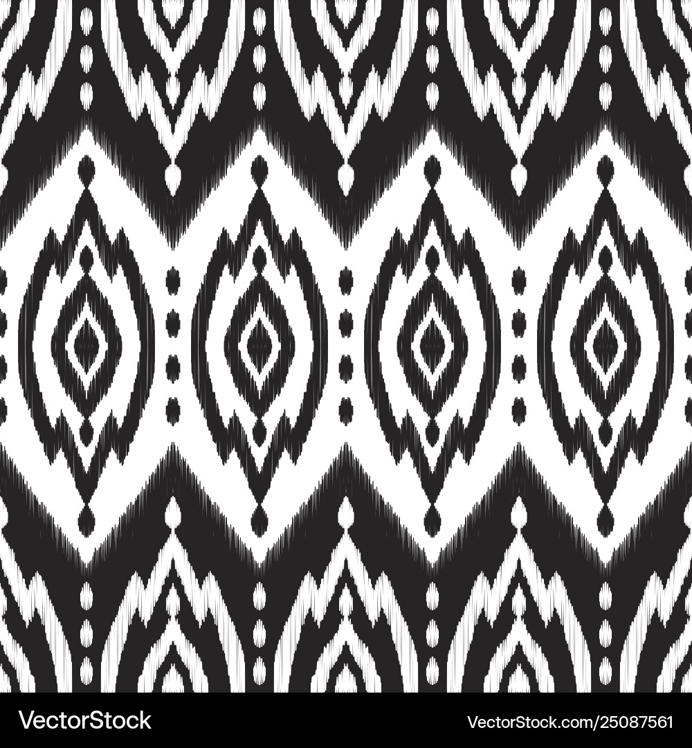 Ikat seamless pattern Royalty Free Vector Image