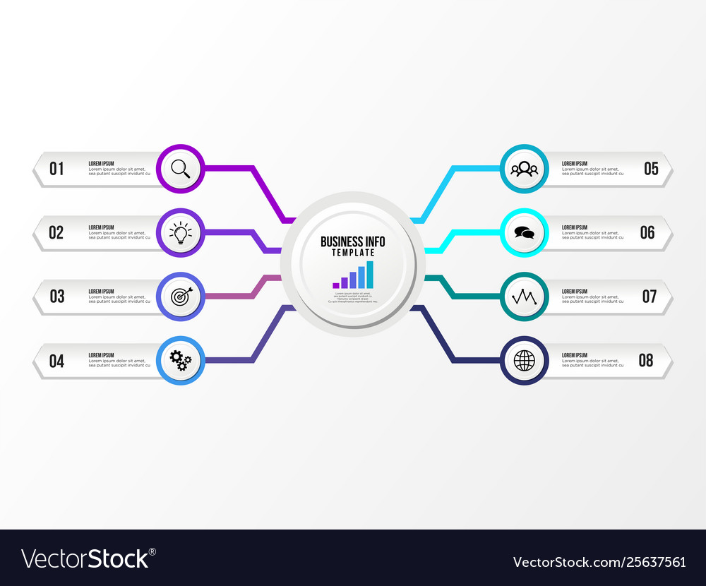 Infographic design template with options steps