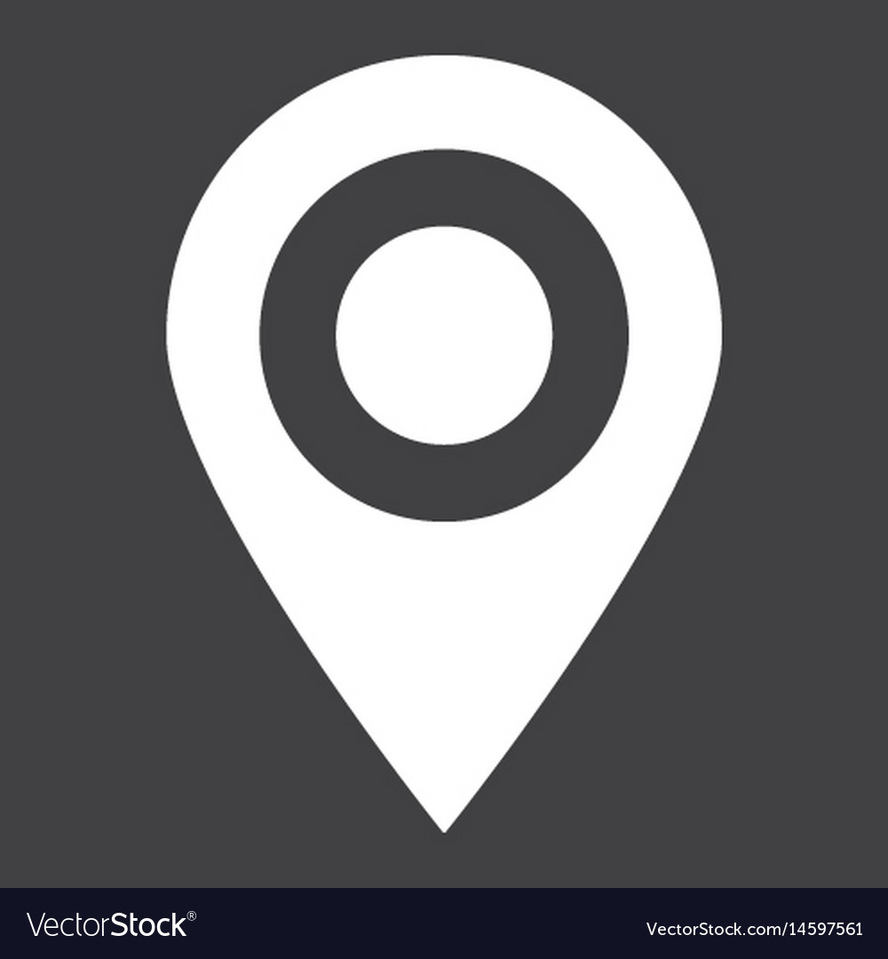 Location Solid Icon Map Pin And Website Royalty Free Vector