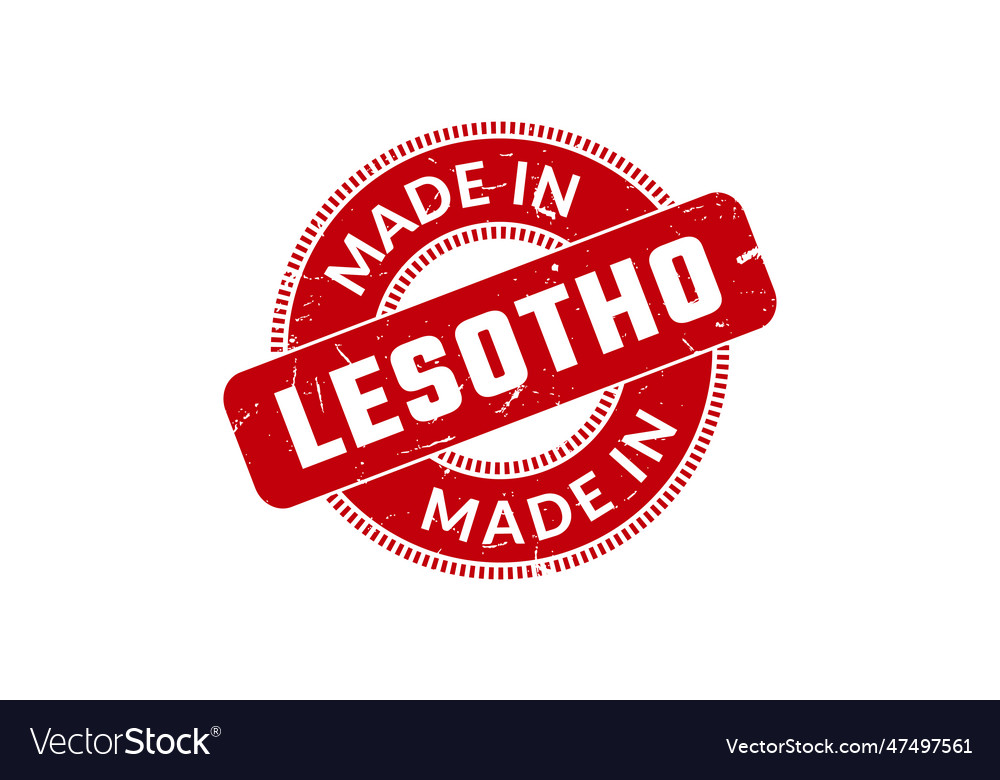 Made in lesotho rubber stamp Royalty Free Vector Image