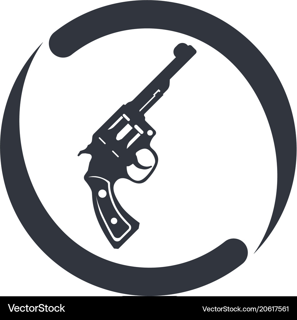Powerful pistol gun handgun Royalty Free Vector Image