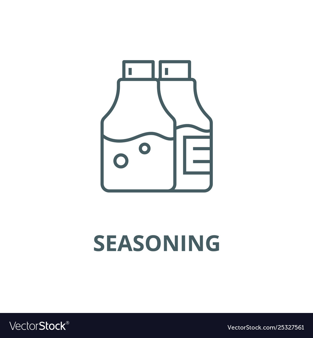 Salt and pepperseasoning line icon linear