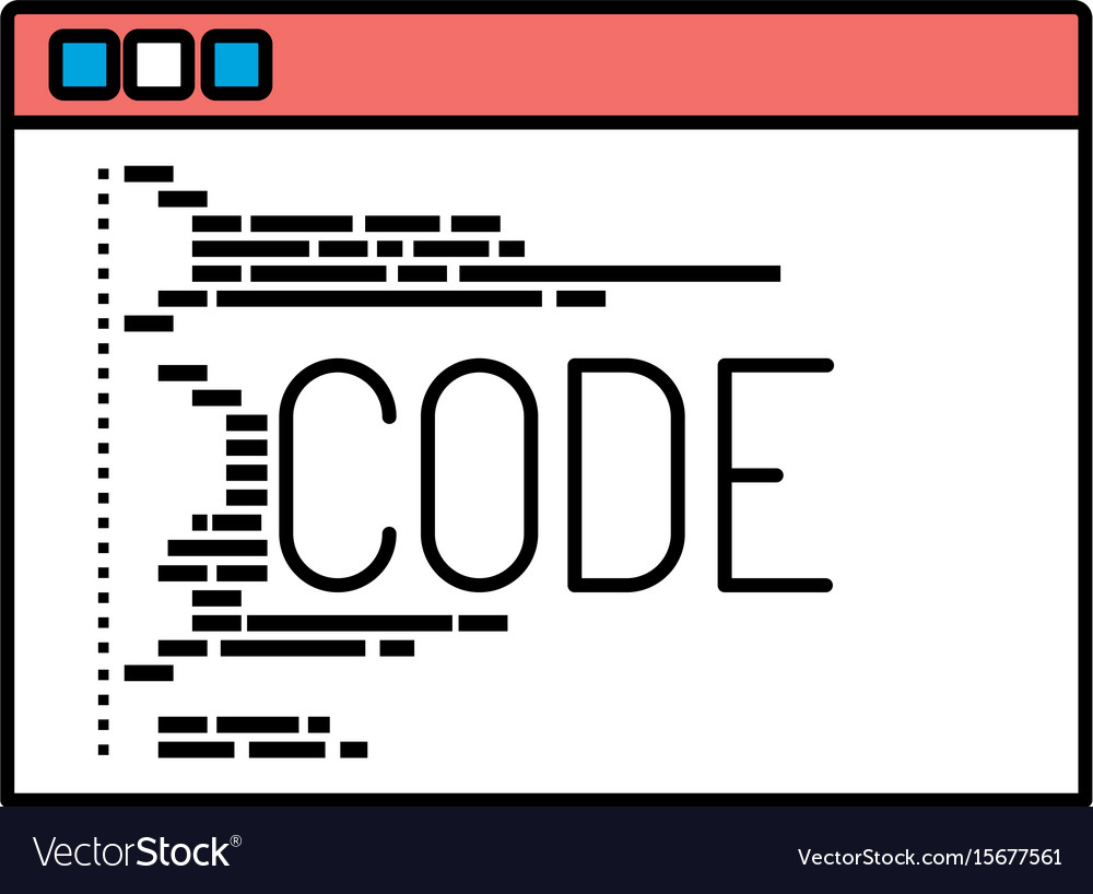 Silhouette Farbabschnitte des Programmierfensters