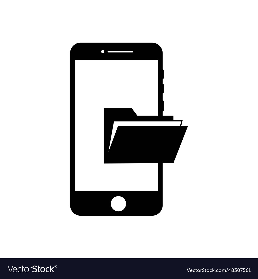 Simple model of the smartphonemobile sharing file vector image Simple model of the smartphonemobile sharing file