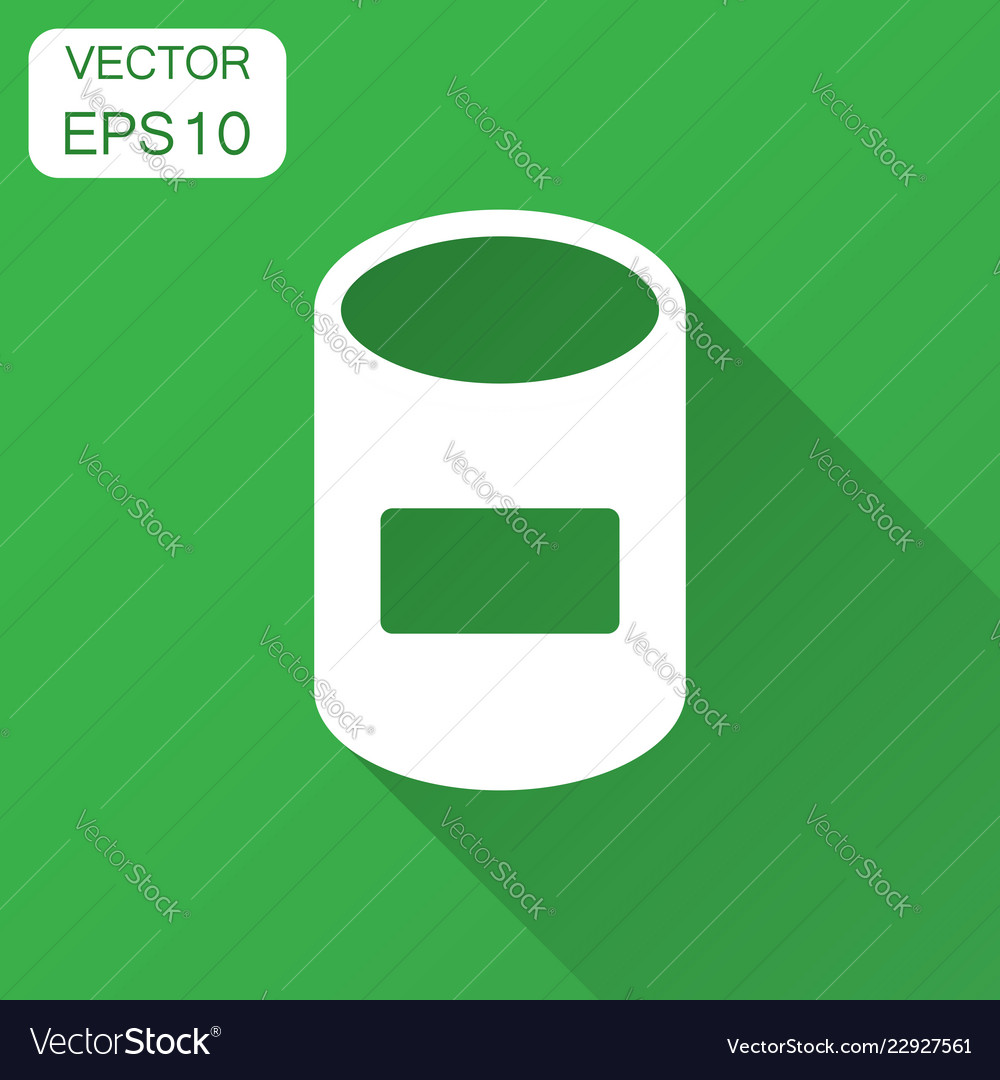 Trash bin garbage icon in flat style bucket Vector Image Trash bin garbage icon in flat style bucket