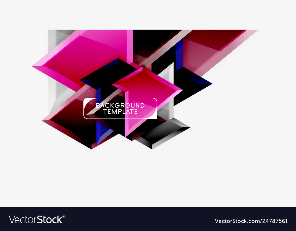 Triangular low poly background design vector image Triangular low poly background design