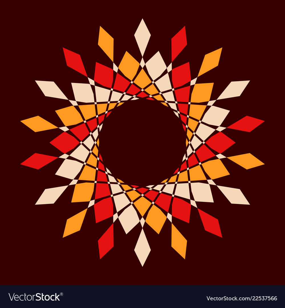 Abstract colorful circle frame vector image Abstract colorful circle frame