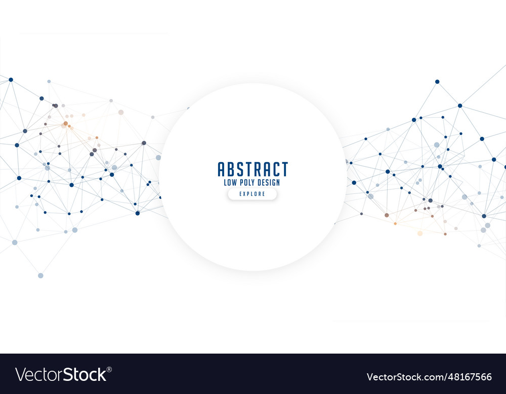 Abstract low polygonal science banner for tech