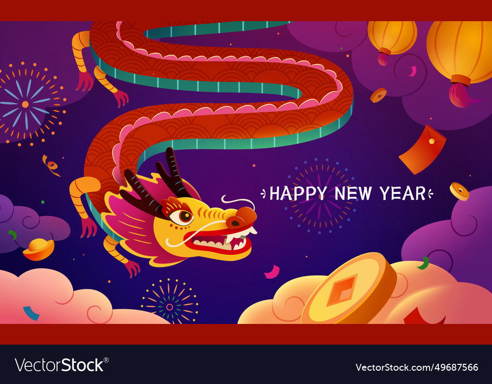 Cny year of dragon card