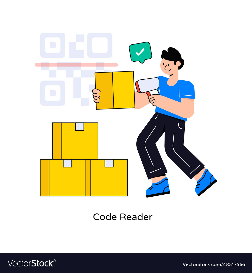 Code reader flat style design