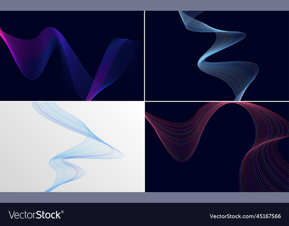 Collection of geometric minimal lines pattern set vector image Collection of geometric minimal lines pattern set
