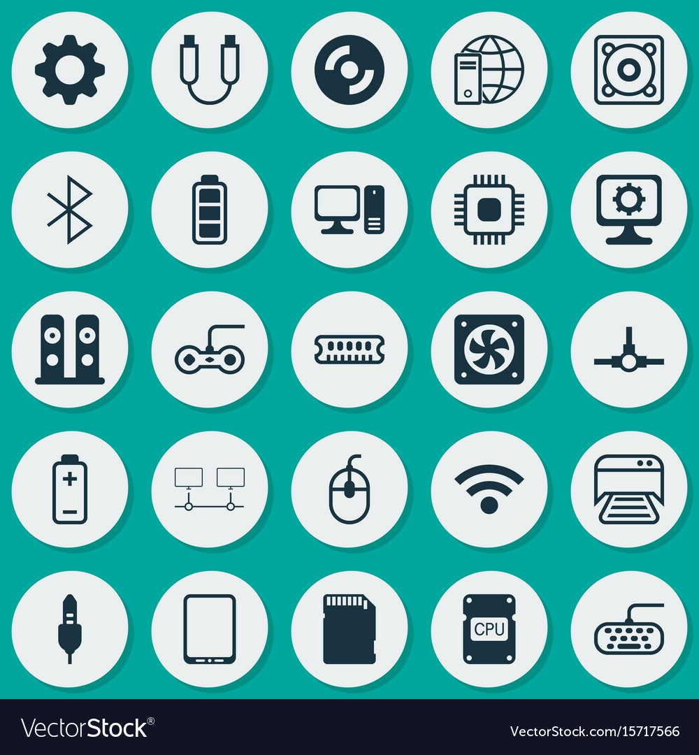 Computer icons set collection of wireless