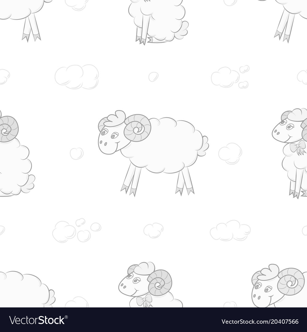 Cute Sheep Pattern Background