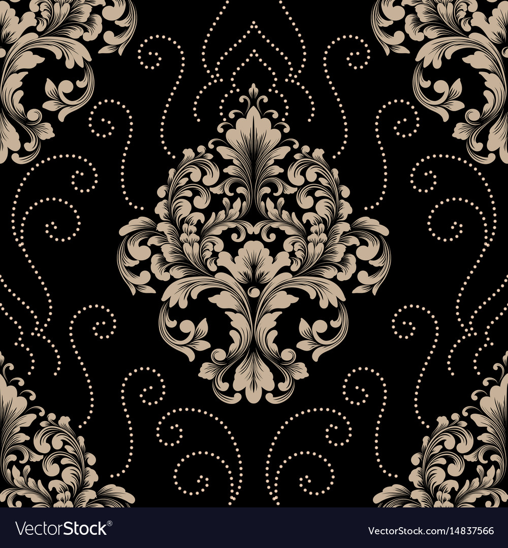 Damask nahtlose Musterelement klassische