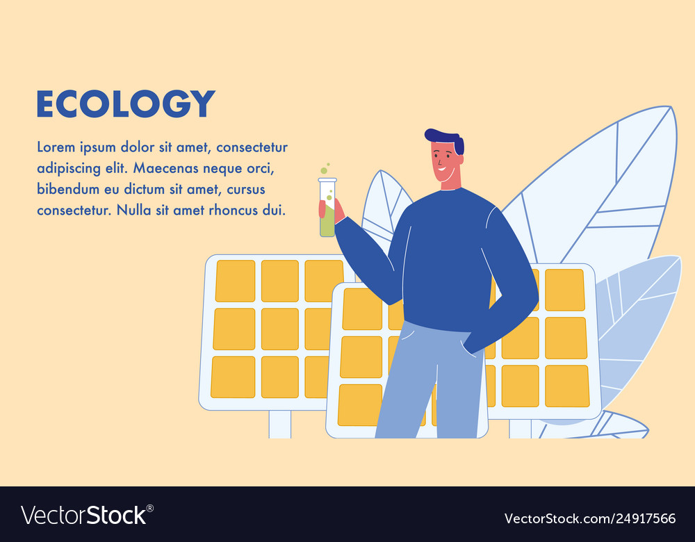 Ecology web banner template with text space vector image Ecology web banner template with text space