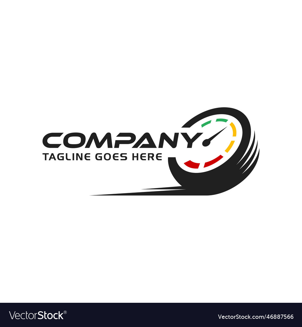 Fast tire logo design Royalty Free Vector Image