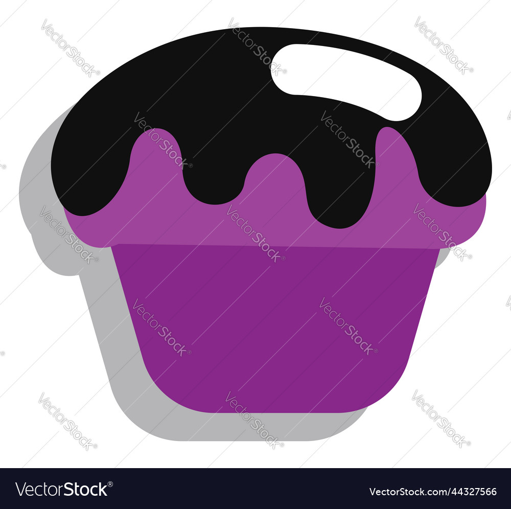 Halloween cupcake on a white background