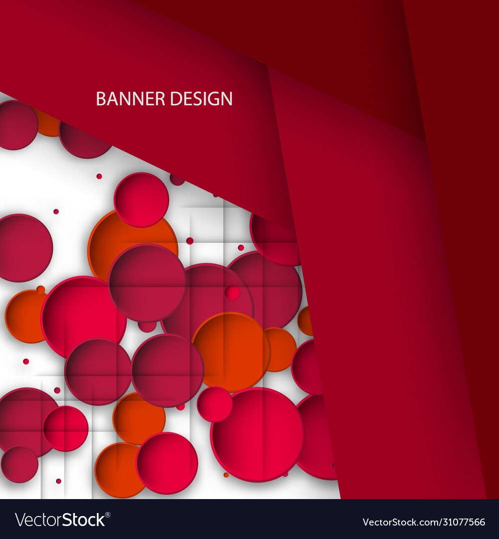 Red angle arrow overlap background on space vector image Red angle arrow overlap background on space