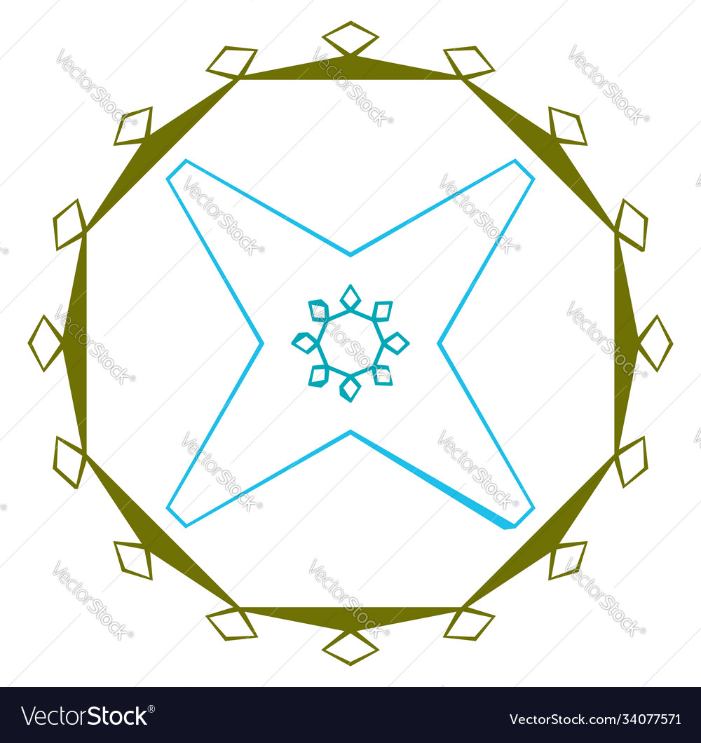 Abstract random geometry shape generative art vector image Abstract random geometry shape generative art