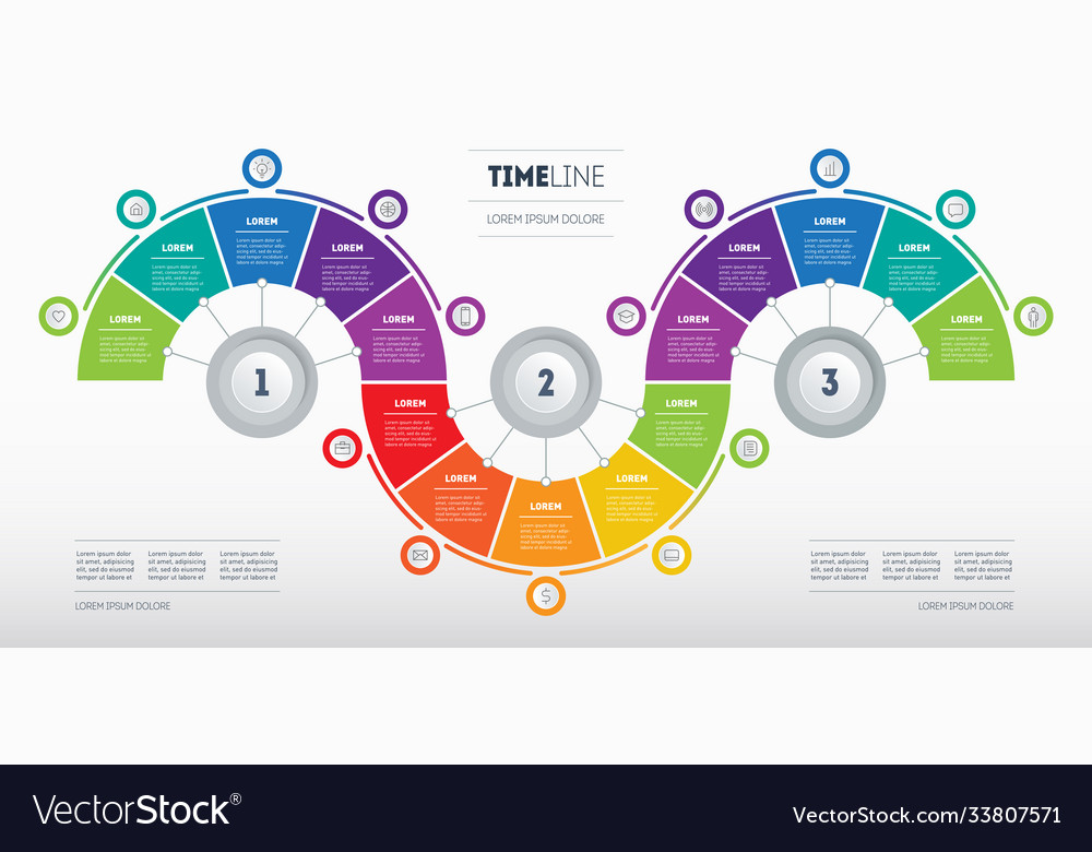 Business presentation concept with fifteen steps Vector Image