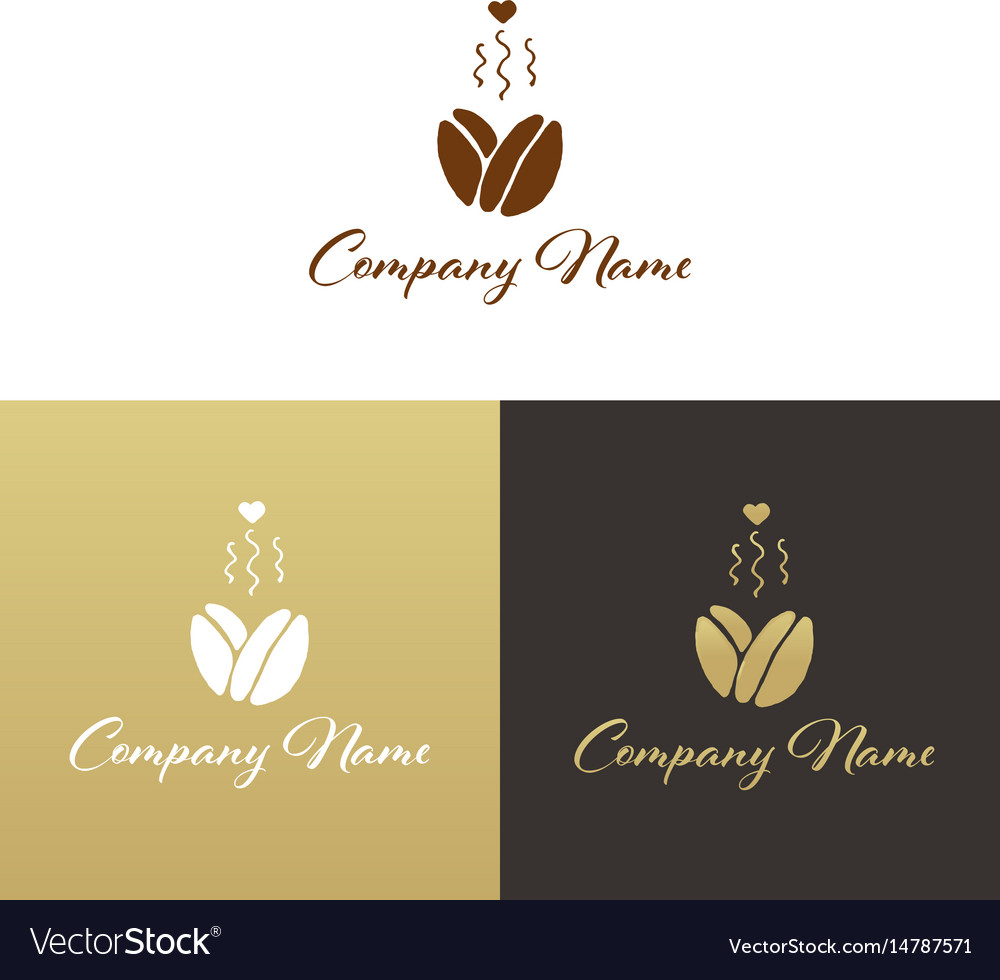 Coffee shop logo template natural abstract