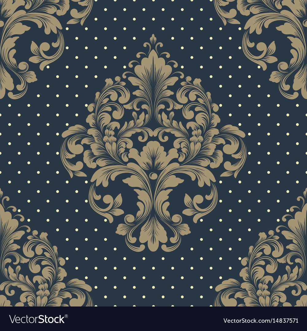 Damask seamless pattern element classical