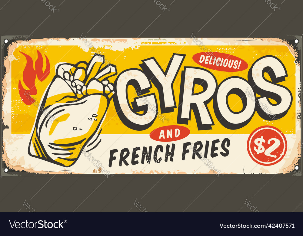 Gyros sign design Royalty Free Vector Image - VectorStock