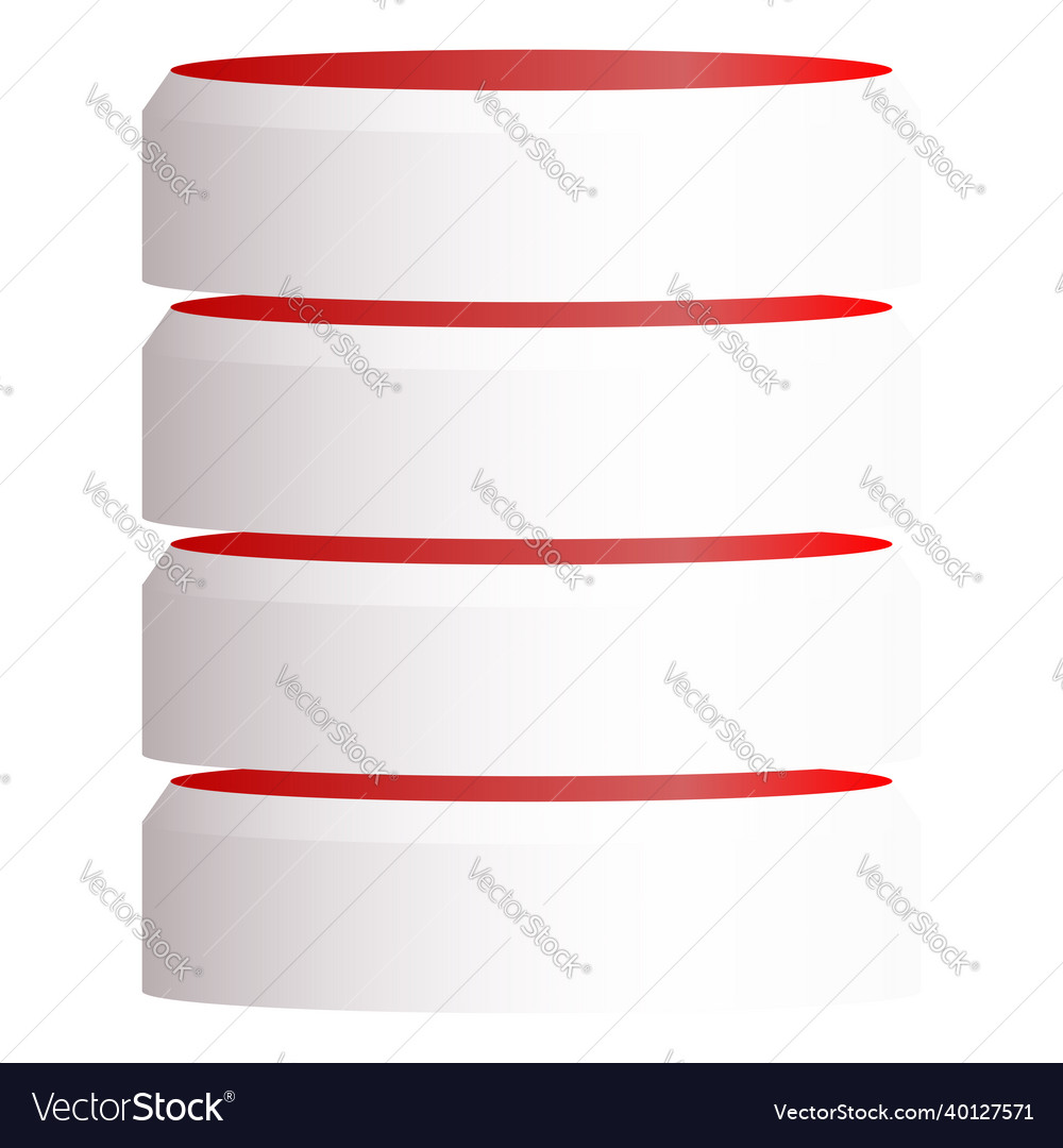 Hdd hard disk drive mainframe computer stacked vector image Hdd hard disk drive mainframe computer stacked