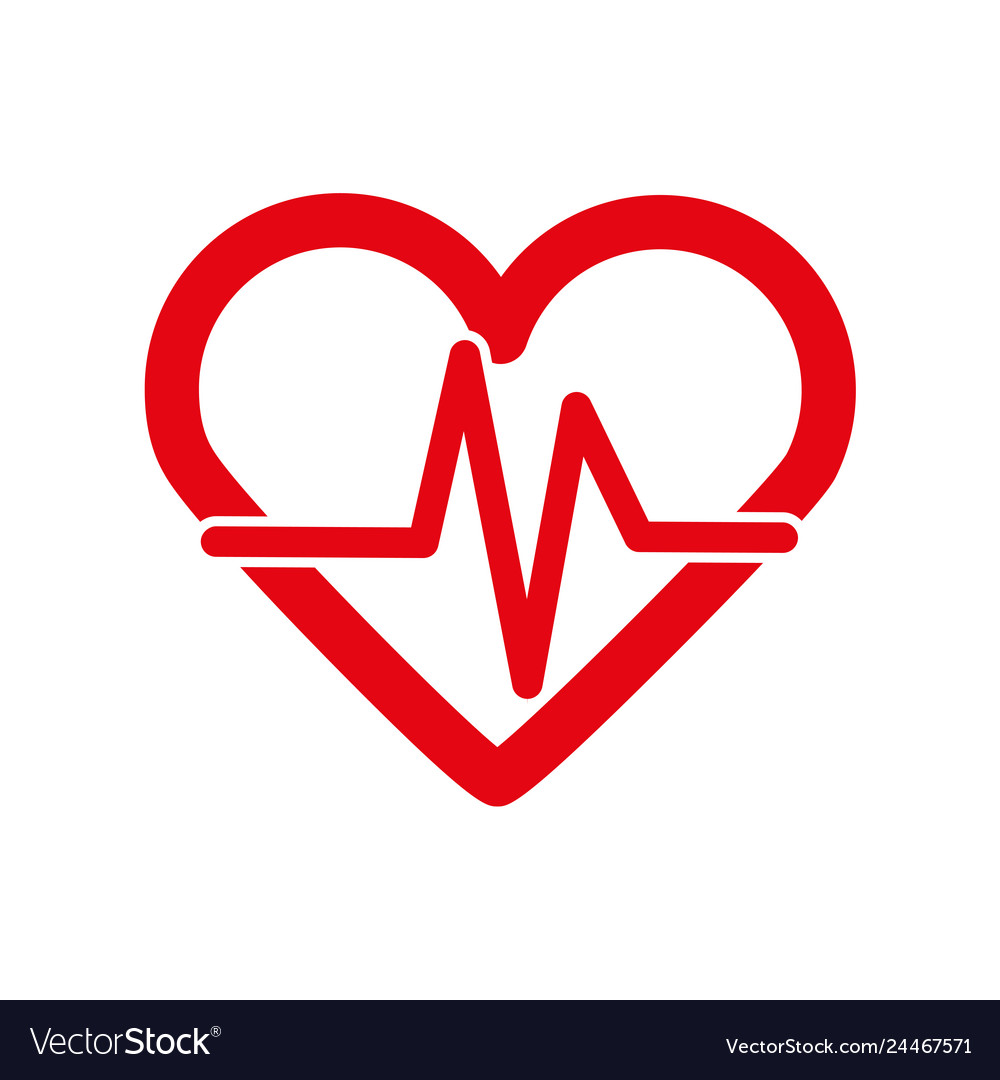 Heart cardiology isolated icon Royalty Free Vector Image