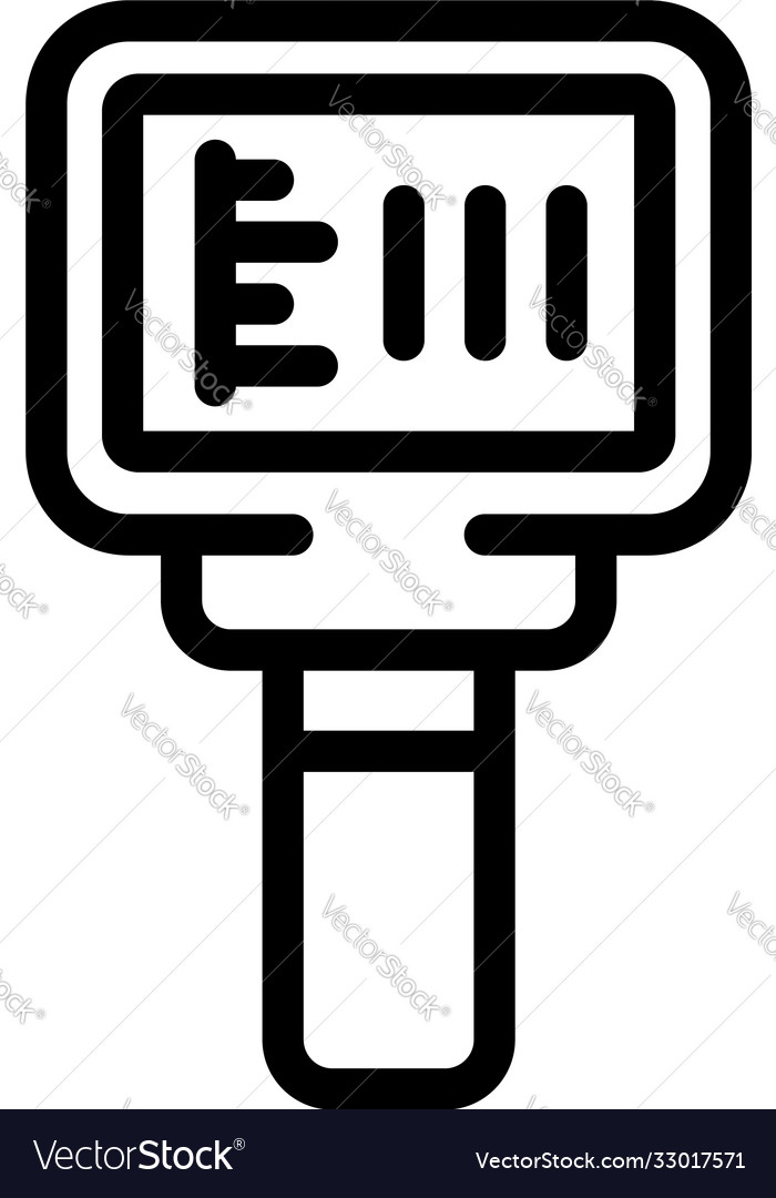 Heating thermal imager icon outline style Vector Image