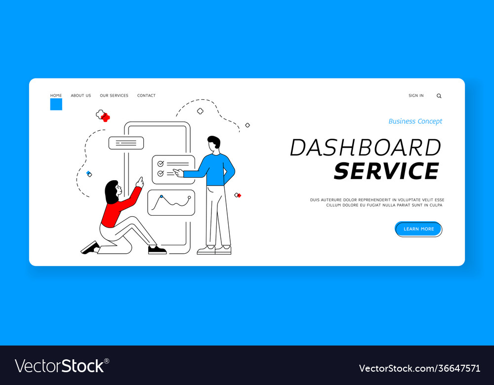 Modern colleagues analyzing data in smartphone app vector image Modern colleagues analyzing data in smartphone app