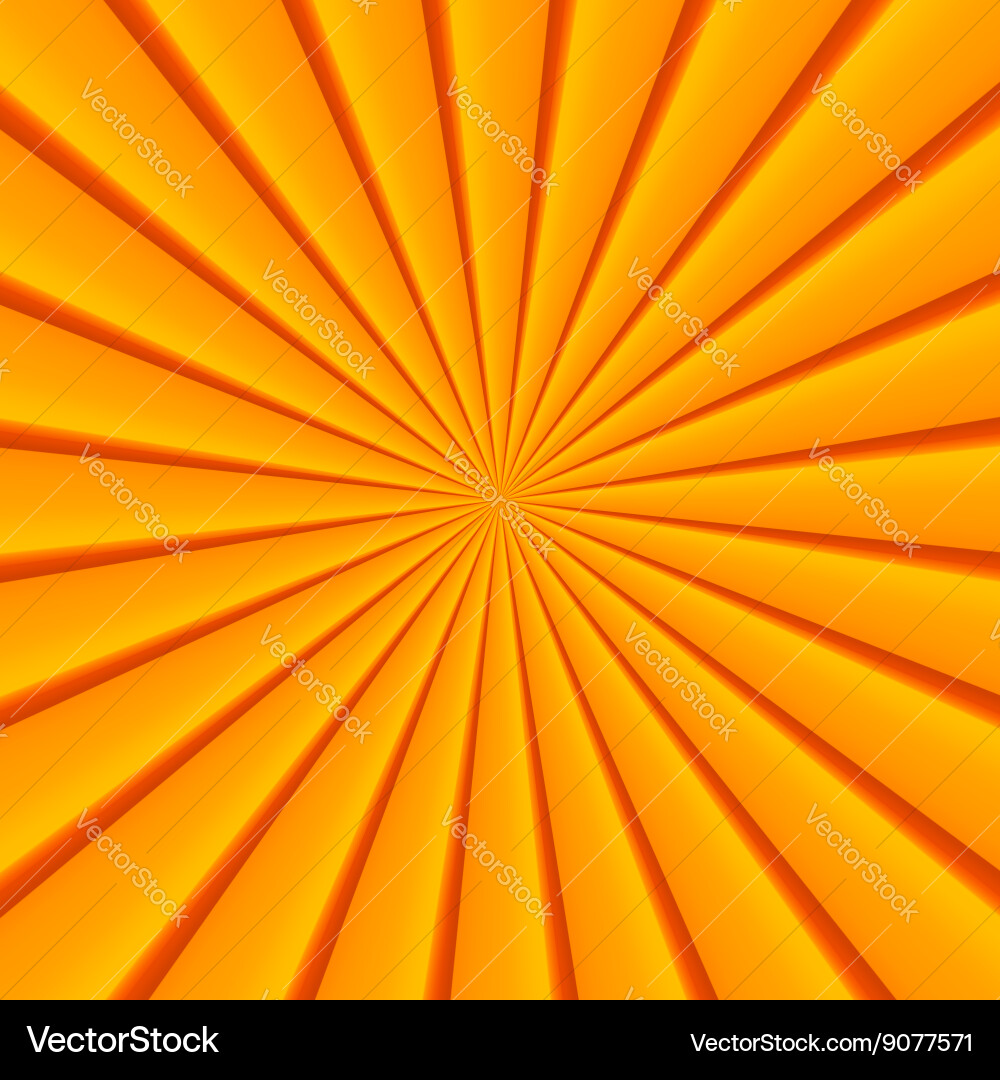 Orange abstract rays circle background Royalty Free Vector